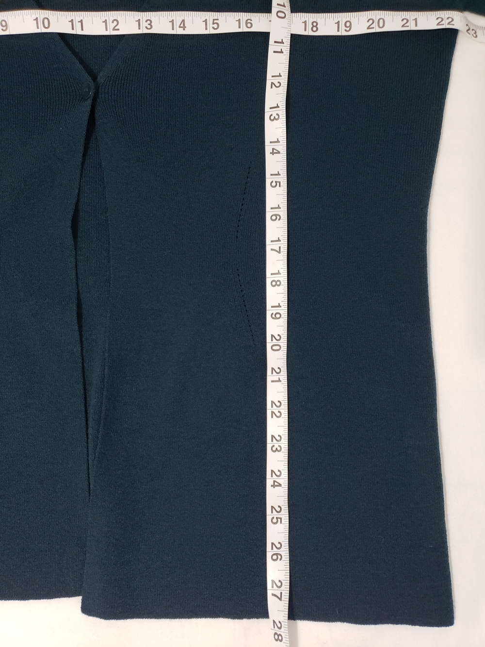 Eileen Fisher 100% Wool Long Cardigan Sweater Women’s L Teal Blue Minimalist - Picture 8 of 8